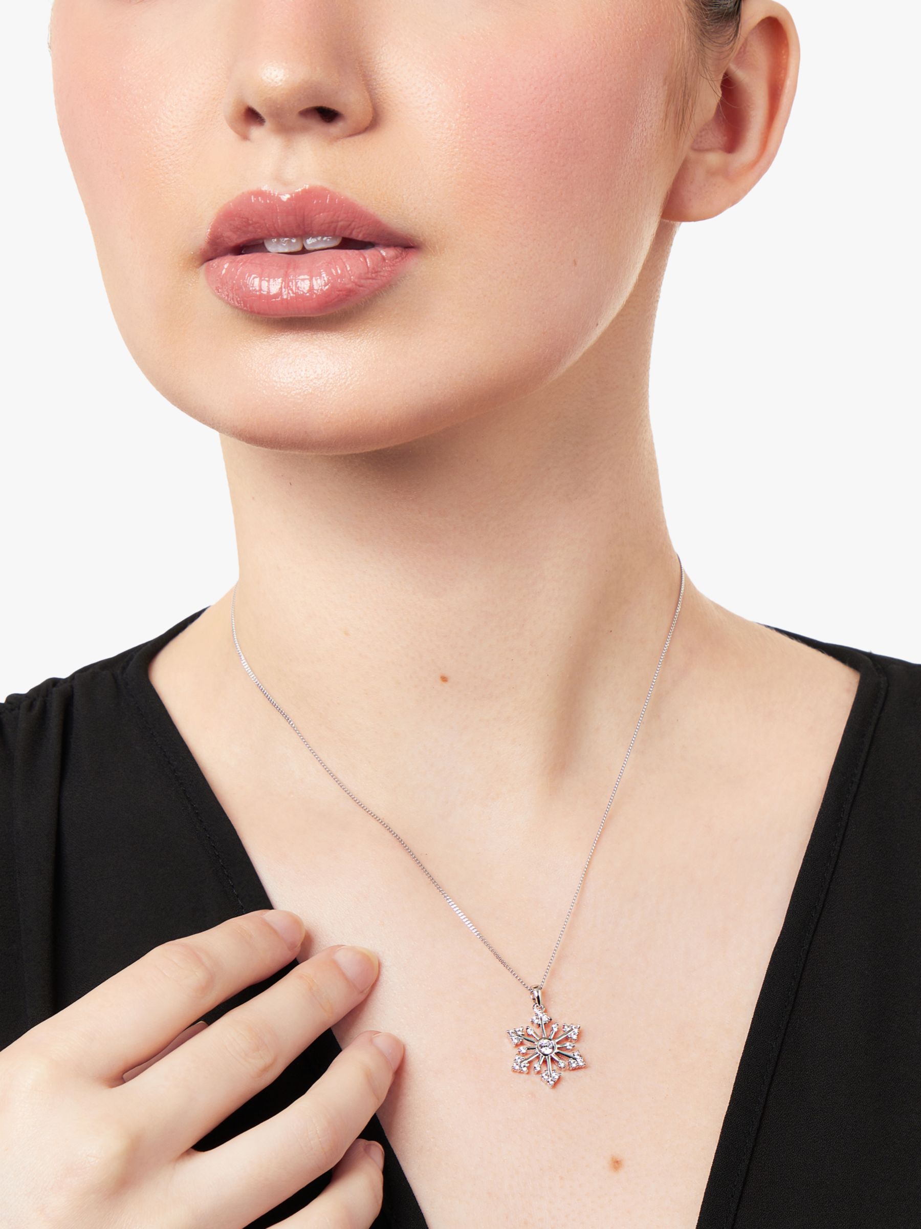Buy Jools by Jenny Brown Rubover Cubic Zirconia Snowflake Pendant Necklace Online at johnlewis.com