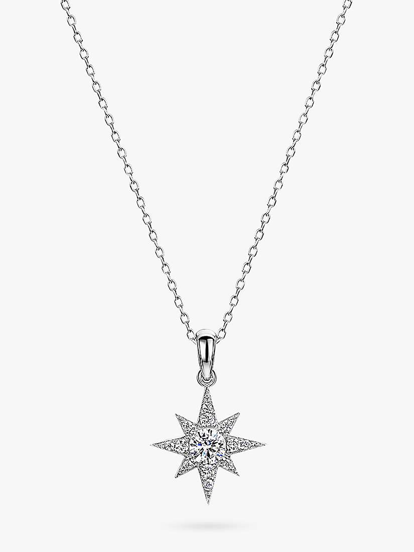 Buy Jools by Jenny Brown Cubic Zirconia Chunky North Star Pendant Necklace, Silver Online at johnlewis.com