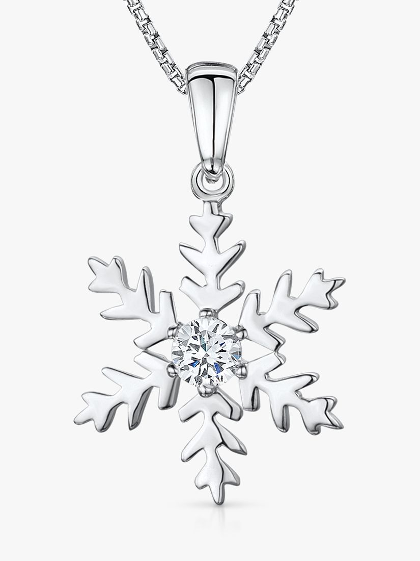 Jools by Jenny Brown Cubic Zirconia Snowflake Pendant Necklace
