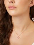 Jools by Jenny Brown Cubic Zirconia Small Bee Pendant Necklace, Rose Gold