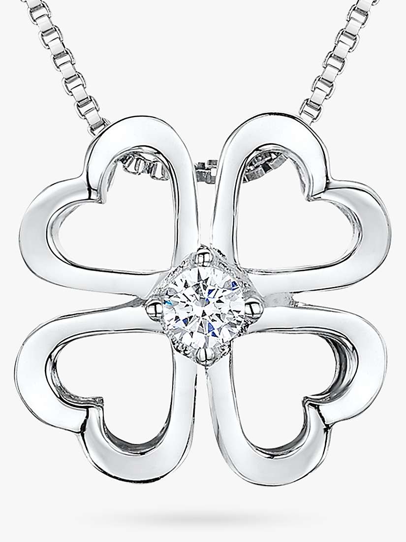 Buy Jools by Jenny Brown Four Leaf Clover Pendant Necklace, Silver Online at johnlewis.com