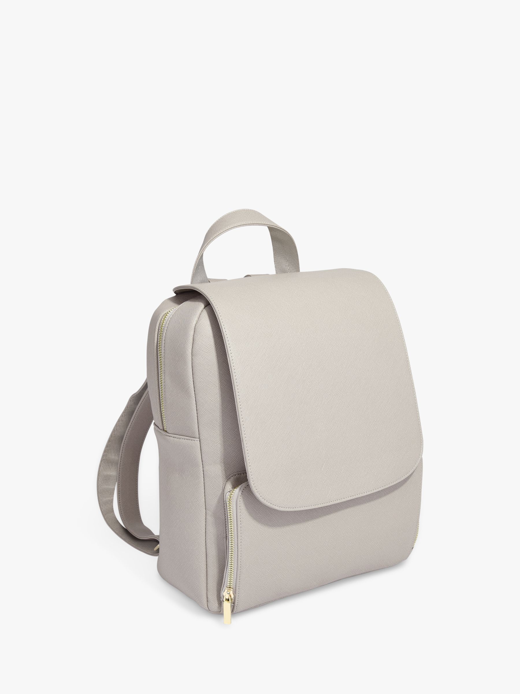 Stackers Plain Laptop Backpack, Natural Taupe at John Lewis & Partners