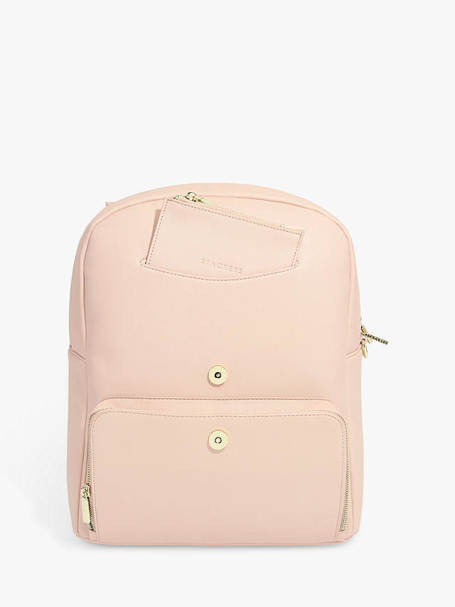 Stackers Plain Laptop Backpack, Blush Pink