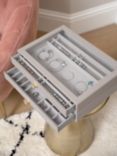 Stackers Supersize Glass Lid Charm 2 Drawer Jewellery Box, Natural Taupe