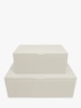 Stackers Plain Storage Boxes, Set of 2, Oatmeal