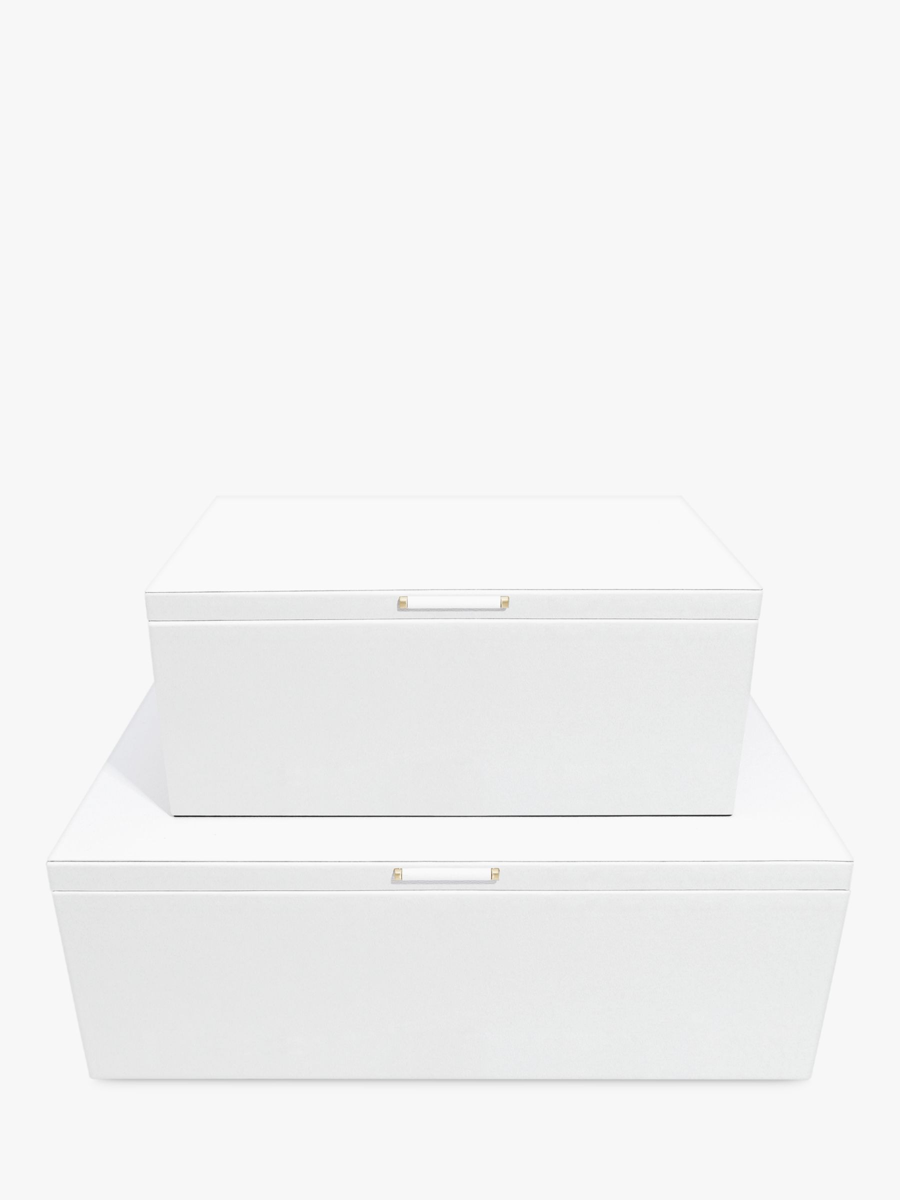 Stackers Plain Storage Boxes, Set of 2, Navy