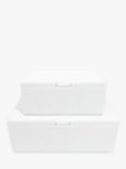 Stackers Plain Storage Boxes, Set of 2, White