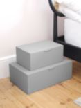 Stackers Plain Storage Boxes, Set of 2, Grey Mid