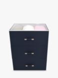 Stackers Plain Storage Box Drawers, Set of 3, Navy