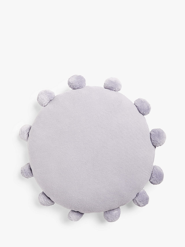 little home at John Lewis Round Pom Cushion, Lilac