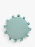 little home at John Lewis Round Pom Cushion, Green