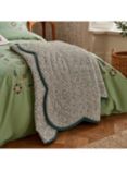 Morris & Co. Scallop Embroidered and Quilted Throw