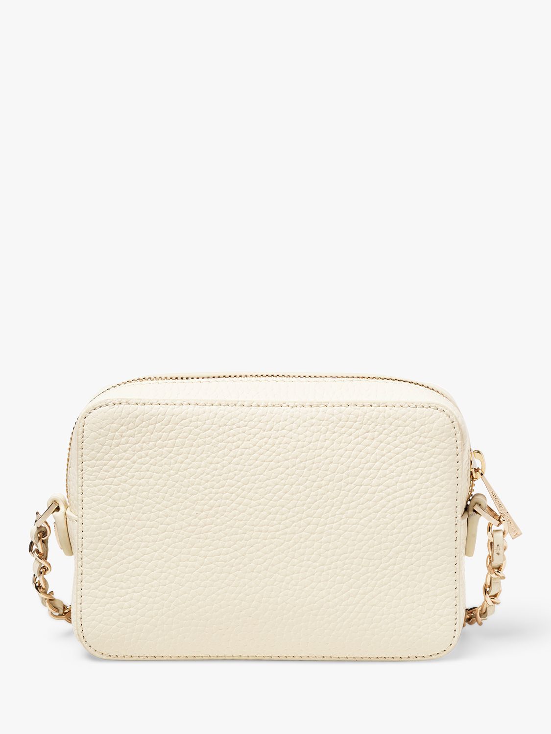 Aspinal of London Milly Pebble Leather Cross Body Bag, Ivory at John ...