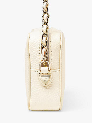 Aspinal of London Milly Pebble Leather Cross Body Bag, Ivory
