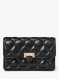 Aspinal of London Lottie Pillow Quilted Lambskin Clutch Bag, Navy