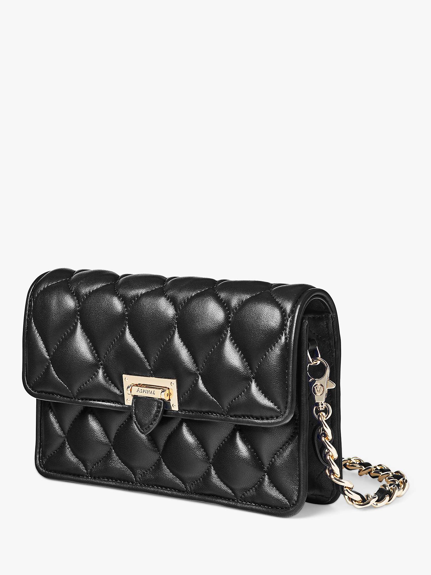 Buy Aspinal of London Lottie Pillow Quilted Lambskin Clutch Bag Online at johnlewis.com