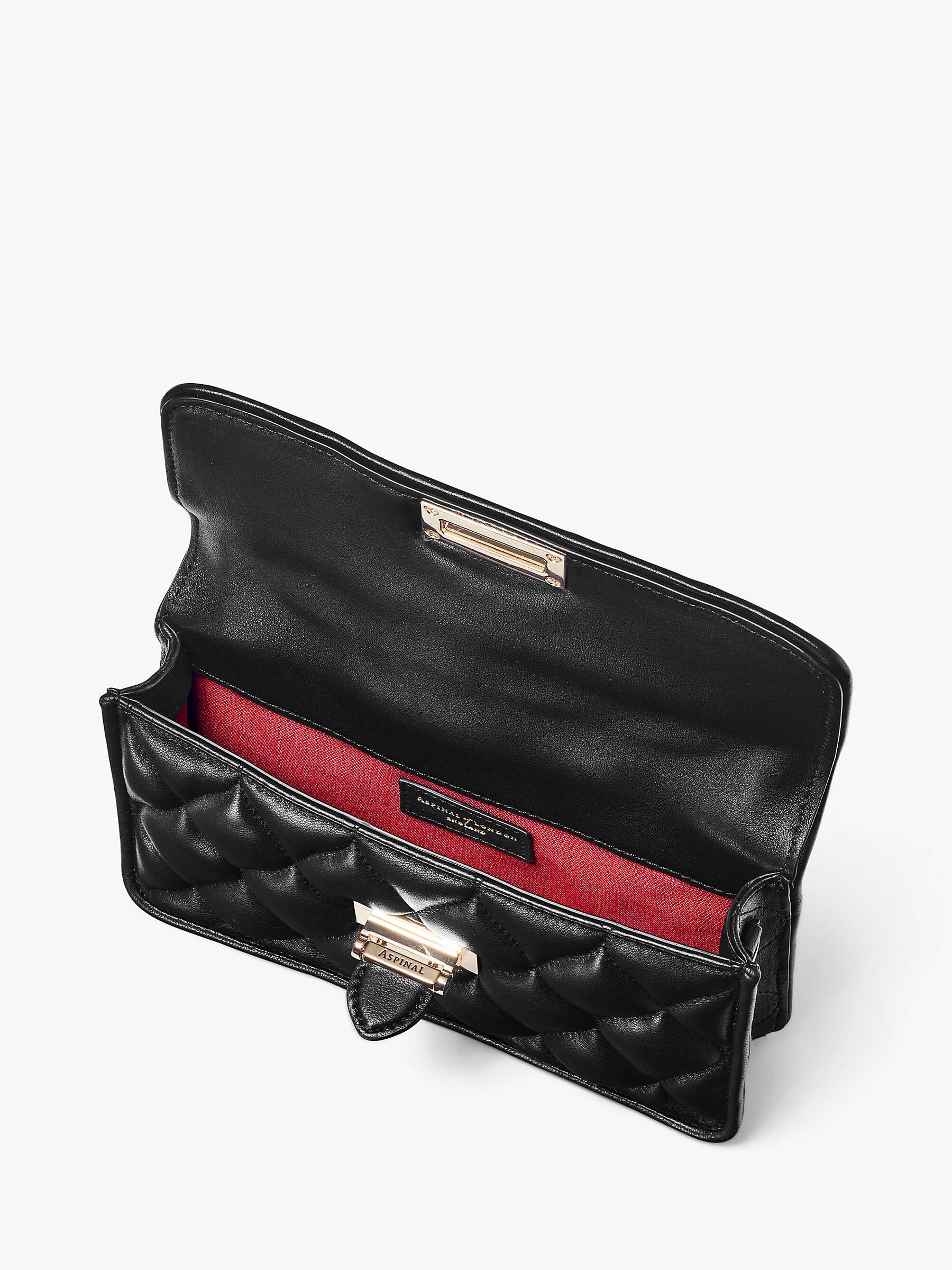 Buy Aspinal of London Lottie Pillow Quilted Lambskin Clutch Bag Online at johnlewis.com