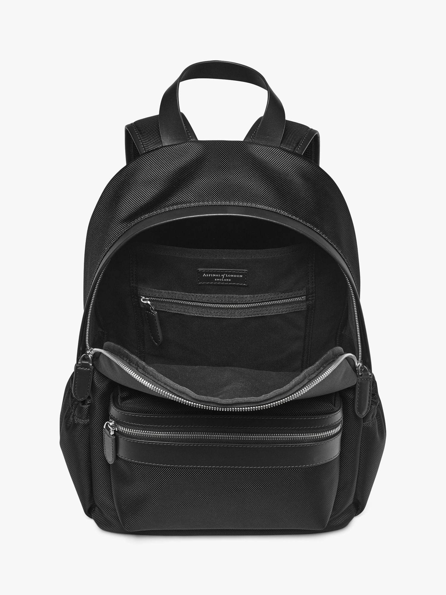 Aspinal of London Commuter Backpack, Black at John Lewis & Partners