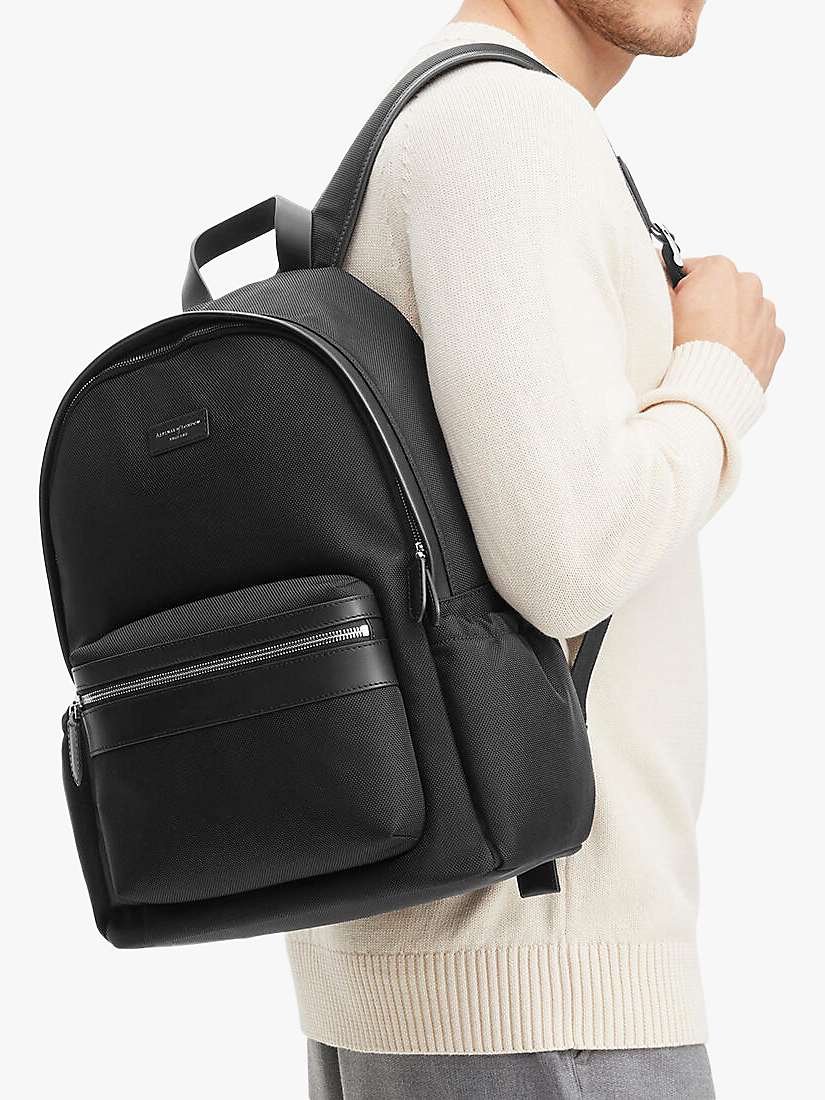 Buy Aspinal of London Commuter Backpack, Black Online at johnlewis.com