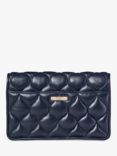 Aspinal of London Lottie Pillow Quilted Lambskin Clutch Bag, Navy