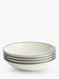 Royal Doulton Gordon Ramsay Maze Denim Line Stoneware Pasta Bowl, 24cm, Blue/White
