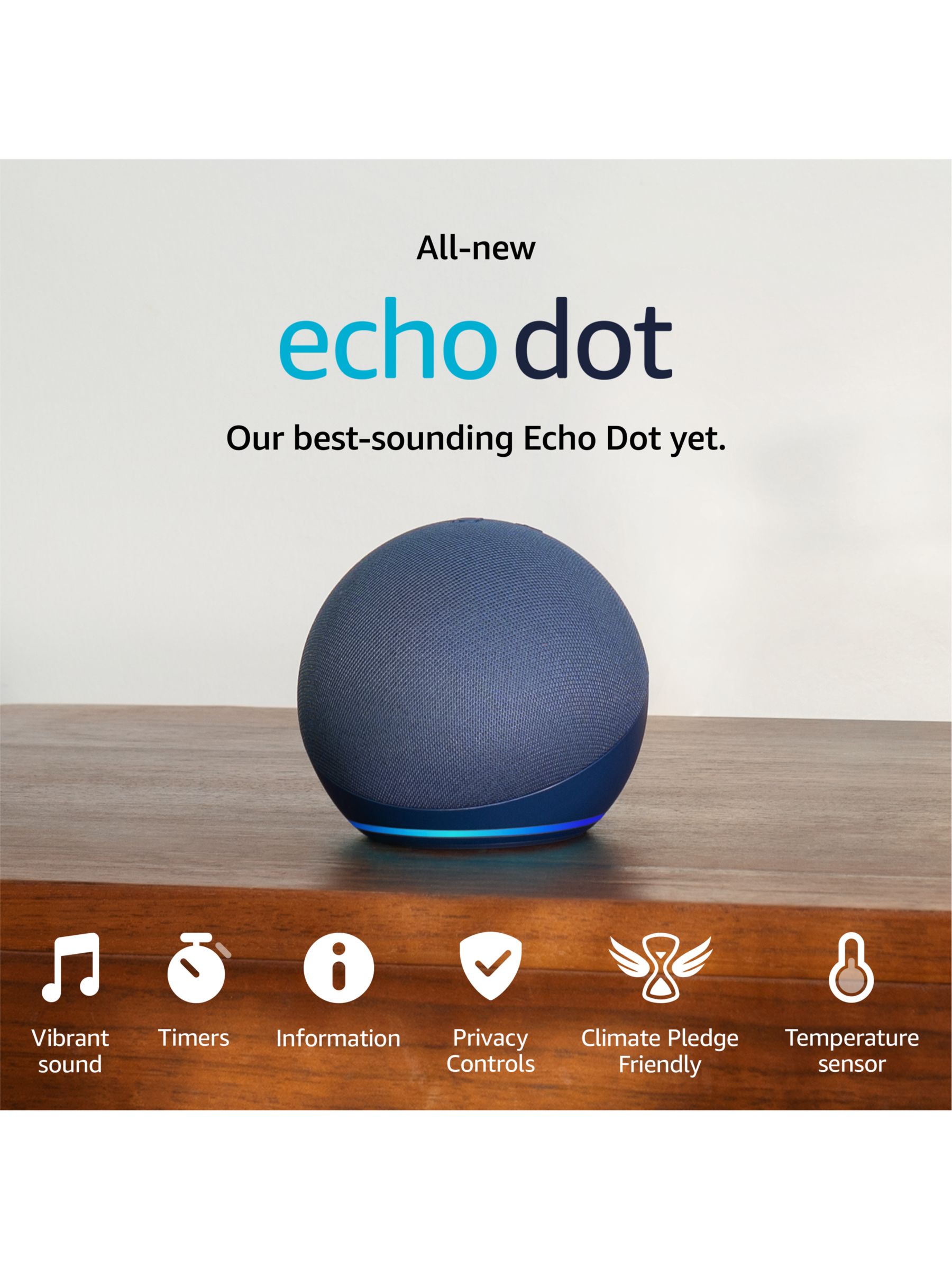 Speaker  Echo Dot Alexa Smart 5th Gen - Deep Sea Blue