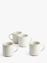 Royal Doulton Urban Dining Stoneware Mug, 370ml, Set of 4, White