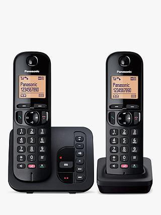 Panasonic KX-TGC262EB Digital Cordless Telephone with Nuisance Call Block and Answering Machine, Twin DECT