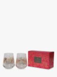 Sara Miller Chelsea Collection Birds Glass Tumbler Set of 2, 410ml, Clear/Multi