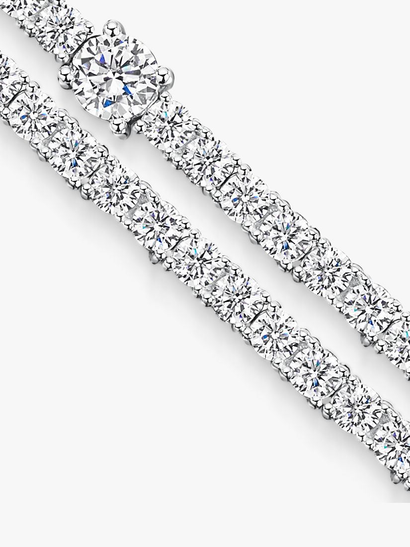 Buy Jools by Jenny Brown Double Row Mixed Size Cubic Zirconia Tennis Bracelet, Silver Online at johnlewis.com