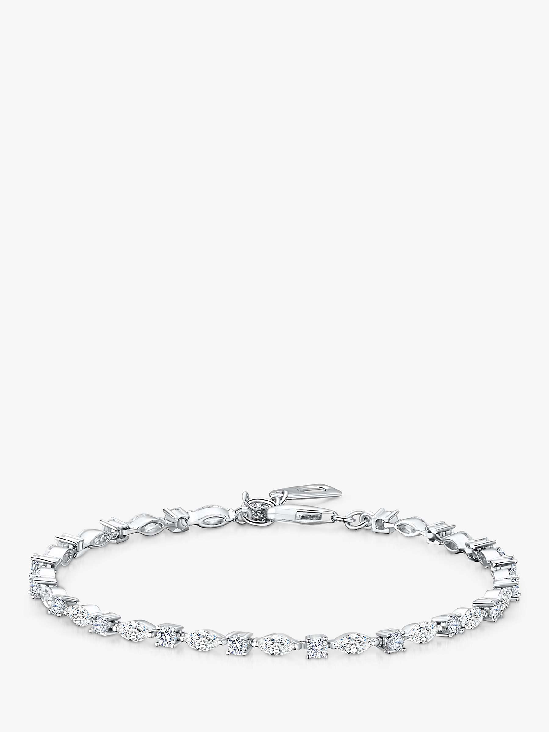 Buy Jools by Jenny Brown Mixed Marquise & Round Cubic Zirconia Tennis Bracelet, Silver Online at johnlewis.com