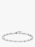 Jools by Jenny Brown Mixed Marquise & Round Cubic Zirconia Tennis Bracelet, Silver