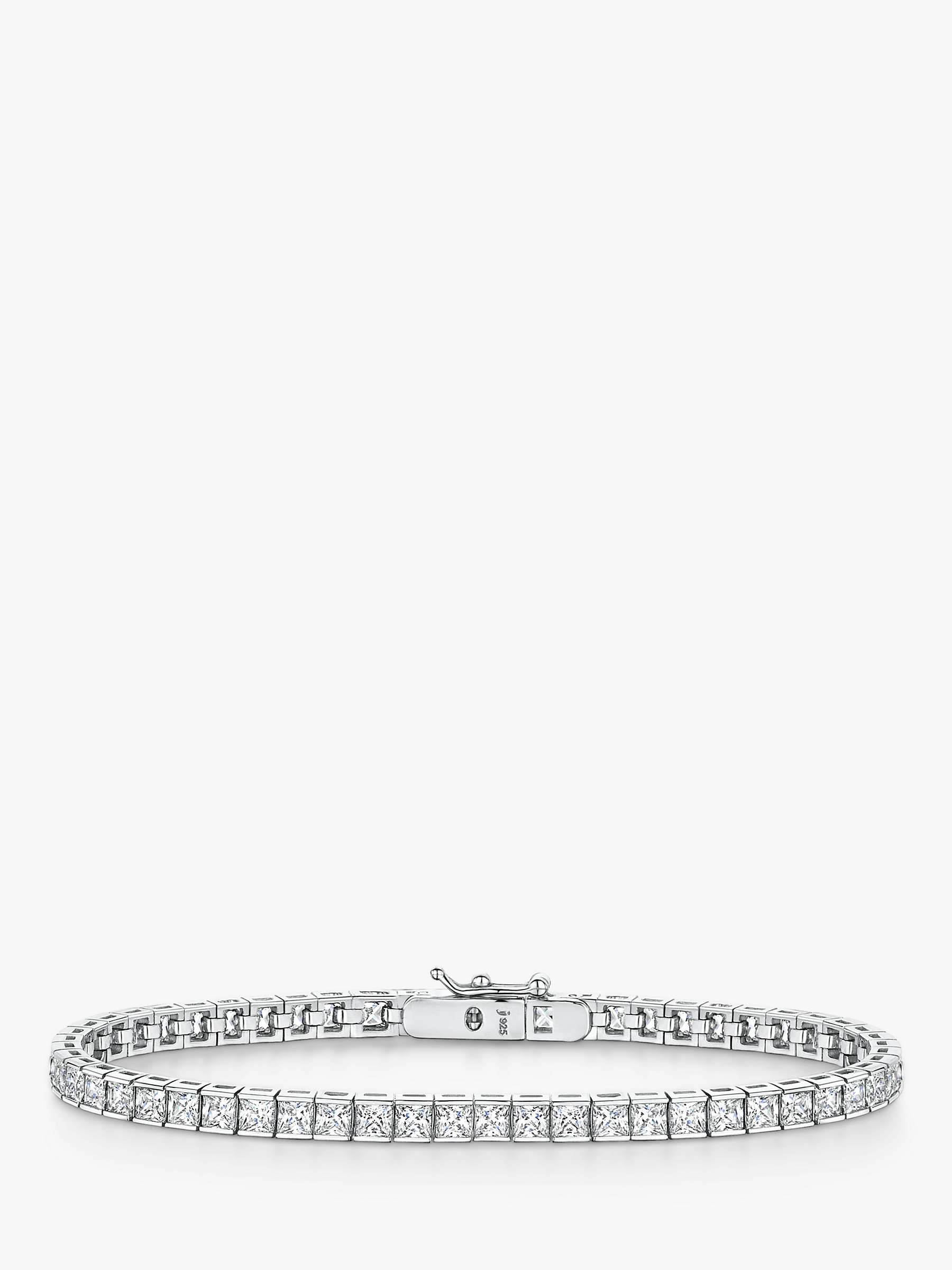 Buy Jools by Jenny Brown Square Cut Cubic Zirconia Tennis Bracelet, Silver Online at johnlewis.com