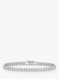 Jools by Jenny Brown Square Cut Cubic Zirconia Tennis Bracelet, Silver