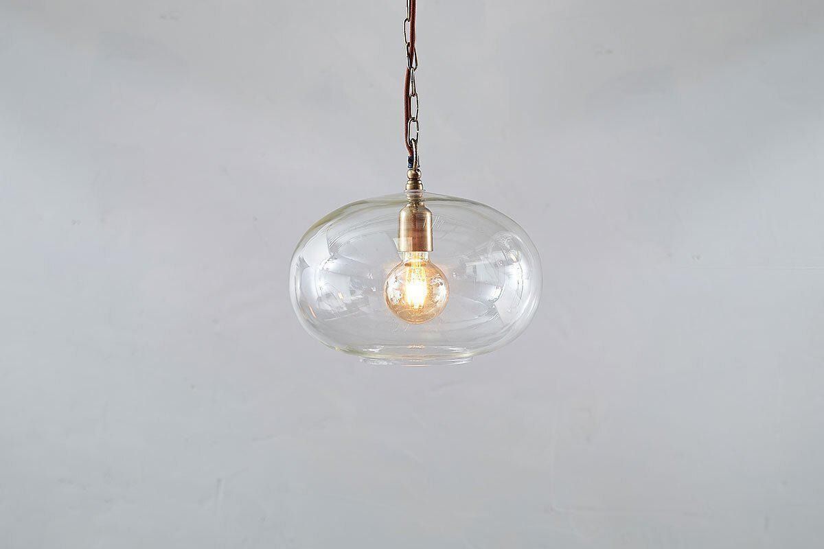 Photo of Nkuku otoro glass round pendant light clear