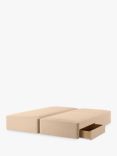 John Lewis Pocket Sprung 2 Drawer Divan Base, Super King Size, Deep Velvet Biscuit