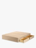 John Lewis Pocket Sprung 4 Drawer Divan Base, Double, Deep Velvet Biscuit