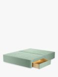 John Lewis Pocket Sprung 2 Drawer Divan Base, Small Double, Deep Velvet Eau De Nil