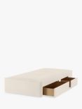 John Lewis Pocket Sprung 2 Drawer Divan Base, Single, Brushed Tweed Beige