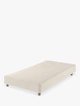 John Lewis Pocket Sprung Shallow Divan Base, Single, Brushed Tweed Beige