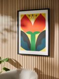 John Lewis Eija Vehvilainen 'June Flower' Framed Print, 80 x 60cm, Red/Multi