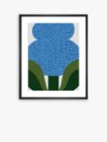 John Lewis Eija Vehvilainen 'January Flower' Framed Print, 80 x 60cm, Blue/Multi