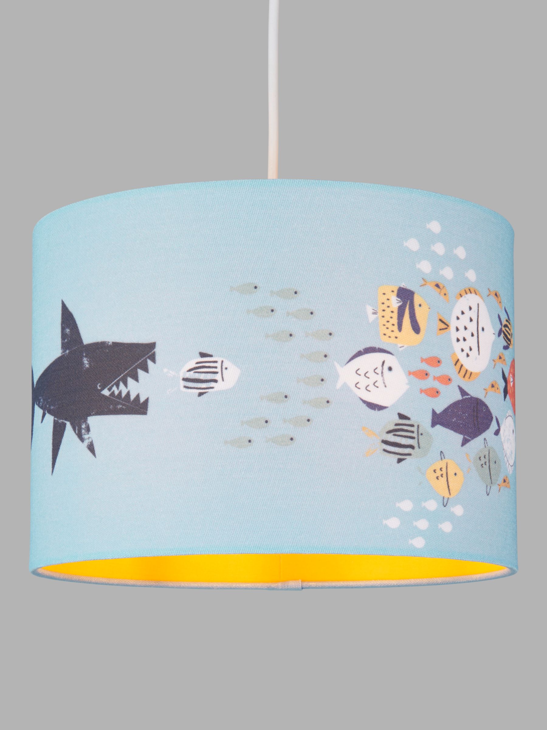Walter Cunningham Uddrag for meget little home at John Lewis Shark Lamp & Ceiling Shade, Blue