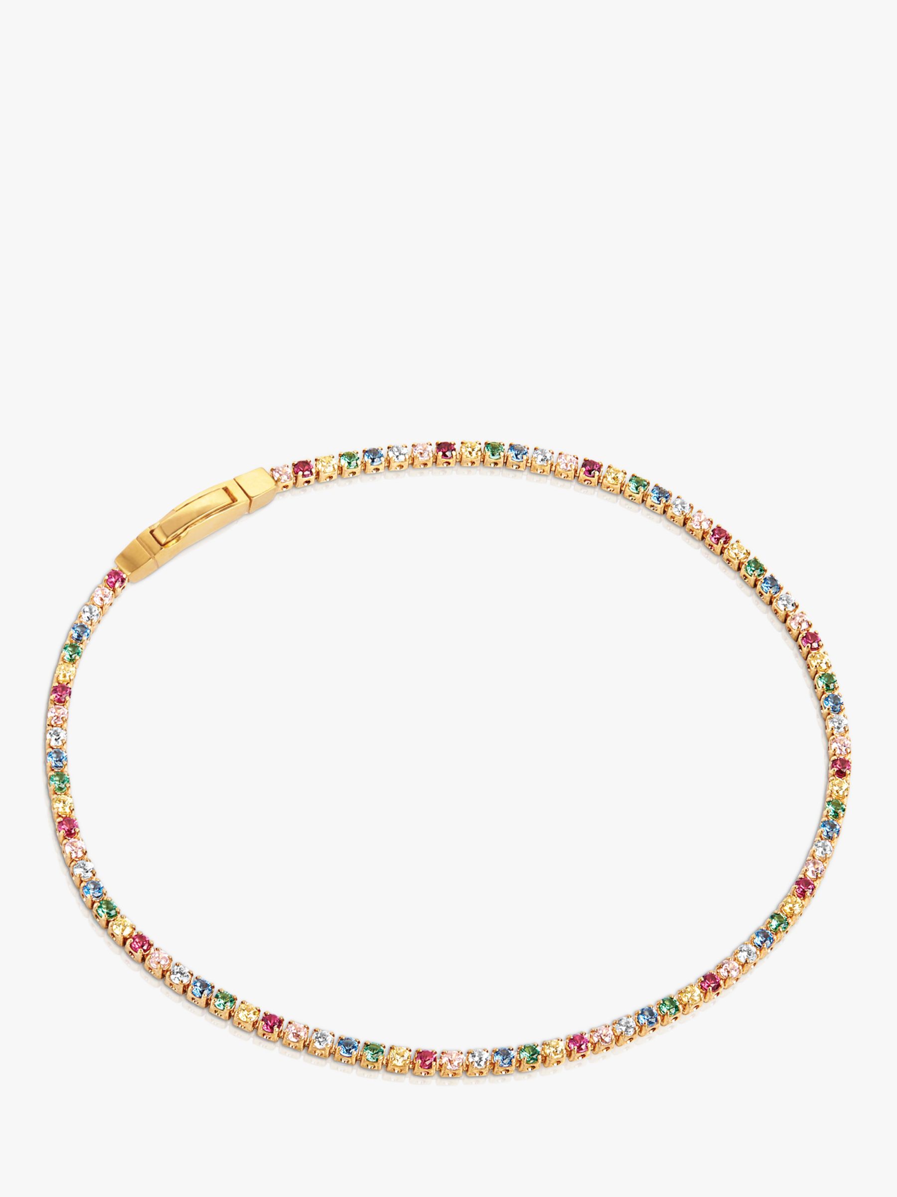 Sif Jakobs Jewellery Ellera Cubic Zirconia Tennis Bracelet, Gold/Multi ...
