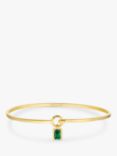 Sif Jakobs Jewellery Roccanova Cubic Zirconia Drop Bangle, Gold/Green