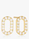 Sif Jakobs Jewellery Capizzi Cubic Zirconia Oval Drop Earrings, Gold