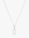 Sif Jakobs Jewellery Capizzi Piccolo Cubic Zirconia Pave Oval Pendant Necklace