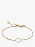 Monica Vinader Riva Diamond Kite Chain Bracelet, Gold