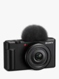 Sony ZV-1F Compact Vlogging Camera with 20mm Lens, 4K Ultra HD, 20.1MP, Wi-Fi, Bluetooth, 3” Vari-Angle Touch Screen, Black