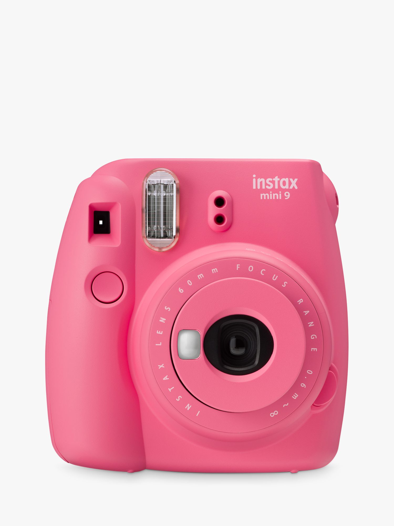 9 Instant Camera with Built-In Flash Hand Strap, Flamingo Pink
